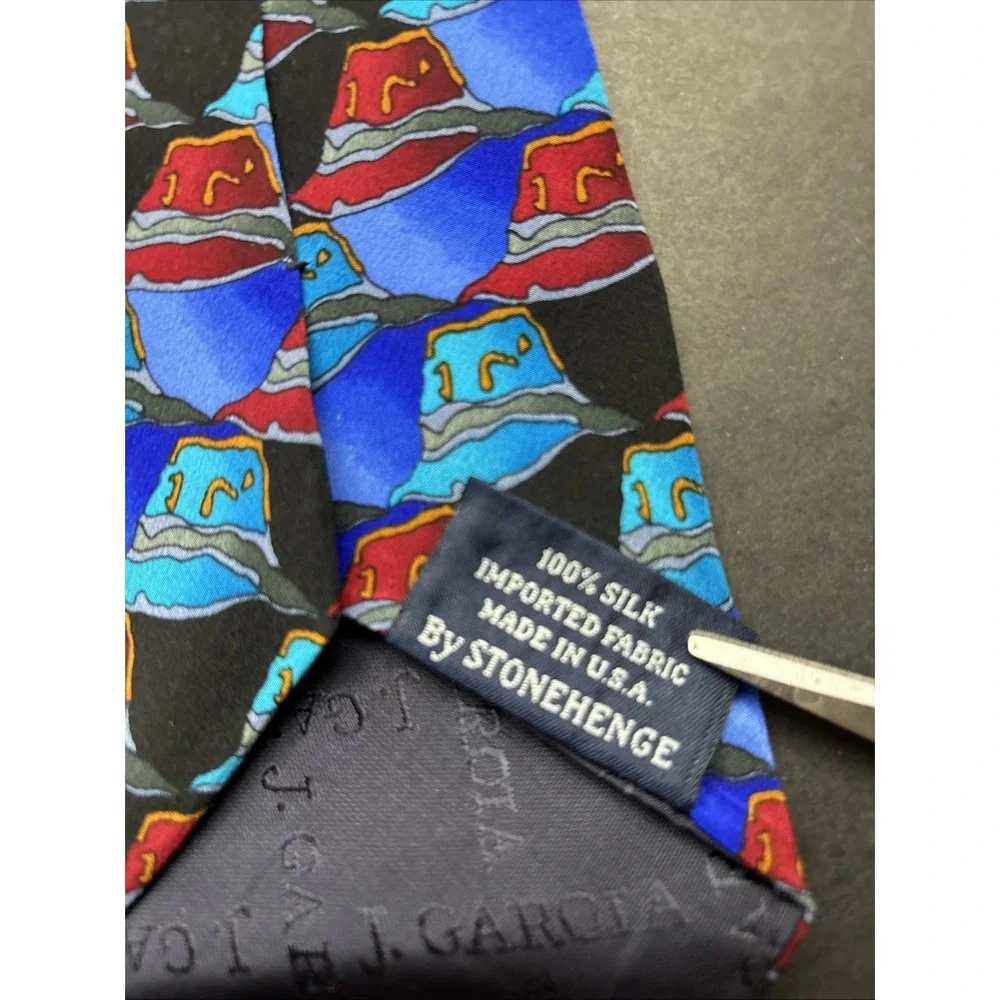 Men's J. Garcia Race Record Dreams Collection Eight   Blue & Red Neck‎ Tie